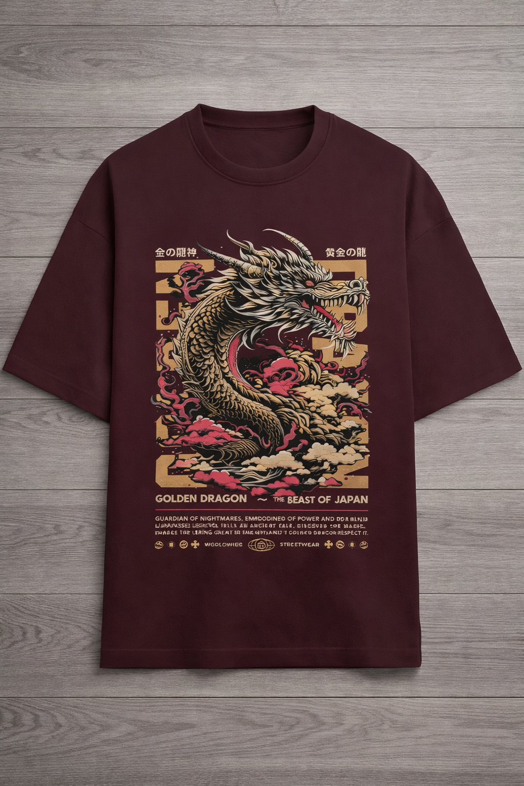Yellow Dragon Oversized Tee - Image 3