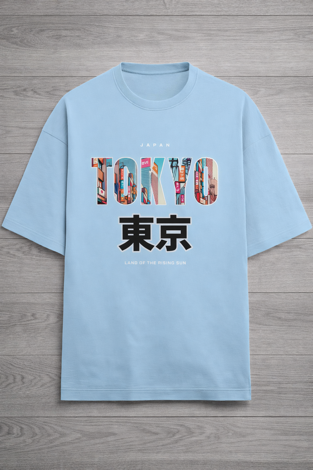 Tokyo Blue Oversized Tee - Image 3