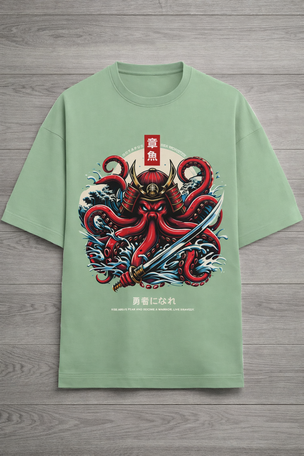 Red Octopus Oversized Tee - Image 3