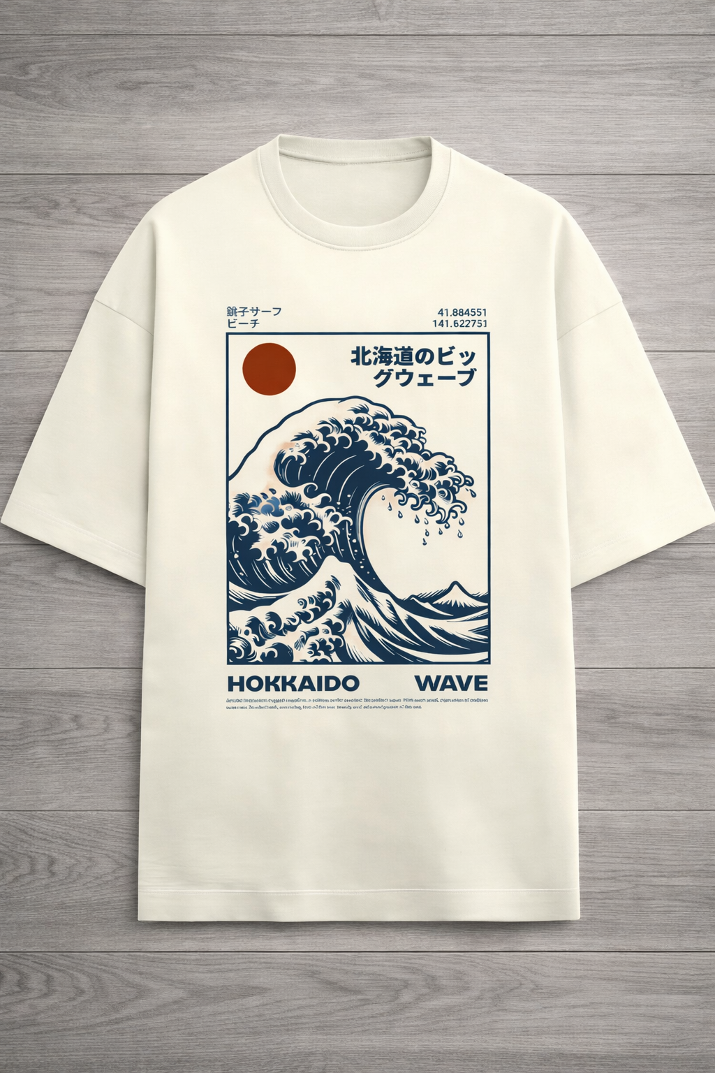 Hokkaido Wave Oversized Tee - Image 3