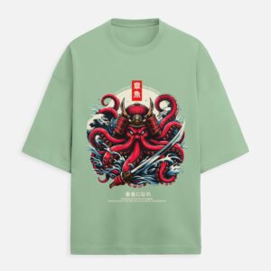 Red Octopus Oversized Tee